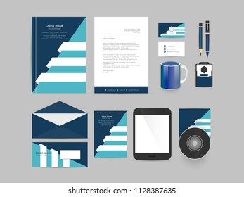 Innovative Office Stationery or Stationery design templates with nice and creative design illustration, set of stationery design for business.