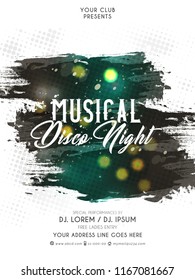 Innovative Party Flyers with creative design illustration for Musical Disco Night Party Flyer or Brochures.