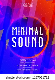 Innovative Party Flyers with creative design illustration for Minimal Sound Party Flyer or Brochures.