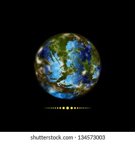 Innovative programming internet.Globe Earth.Vector