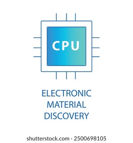 Innovador icono de descubrimiento de material cuántico con trazo editable.