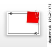 Innovative quotation template in quotes against the White backdrop. Red paper Creative banner illustration with a quote in a frame with quotes. Red Color paper template modern typography design.