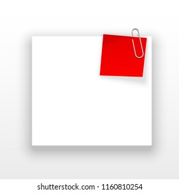 Innovative quotation template in quotes against the White backdrop. Red paper Creative banner illustration with a quote in a frame with quotes. Red Color paper template modern typography design.