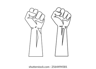 Innovative Raised Fist Vectors to Represent Strength and Solidarity, raised fist, power symbol, revolution sign, protest icon, solidarity gesture, activism symbol, social justice, strength symbol