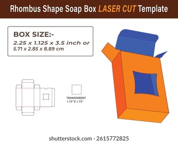 Innovative Rhombus Shape Soap Box LASER CUT Template for Handmade Soaps