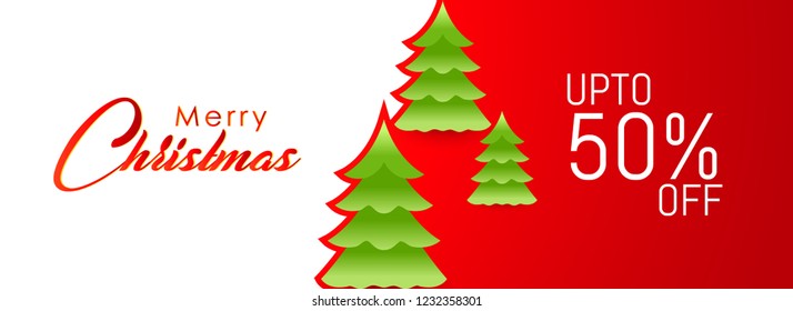 Innovative sale abstract, banner or poster for Christmas Offer or Sale with nice and creative design illustration.