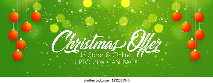 Innovative sale abstract, banner or poster for Christmas Offer or Sale with nice and creative design illustration.