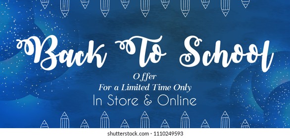 Innovative sale abstract or poster for Back to School, Sale banner, with creative design illustration.