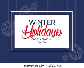 innovative sale abstract or poster for Winter Holidays or Christmas Holidays or Christmas Winter Sale with nice and creative design illustration.