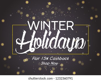 innovative sale abstract or poster for Winter Holidays or Christmas Holidays or Christmas Winter Sale with nice and creative design illustration.