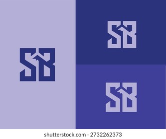 Innovative SB tech logo combining house icon and letterform for real estate technology, smart home audio systems, construction branding, and architecture firm.