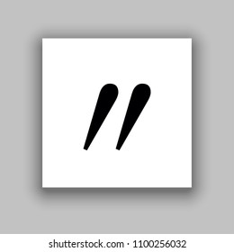 Innovative set vector quotation template in quotes against the White backdrop. Creative vector banner illustration with a quote in a frame with quotes. Color paper template modern typography design.