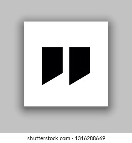 Innovative set vector quotation template in quotes against the White backdrop. Creative vector banner illustration with a quote in a frame with quotes. Color paper template modern typography design.