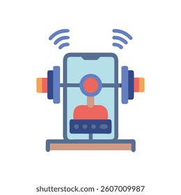 Innovative Smart Gym Trainer Icon. Design of Fitness and Gym Icons.