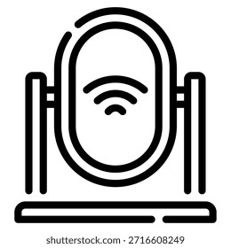Un espejo inteligente innovador con tecnología integrada.
