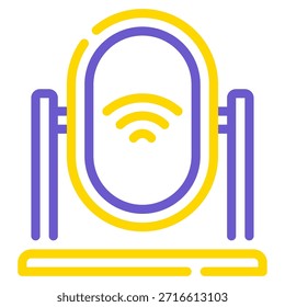 Un espejo inteligente innovador con tecnología integrada.