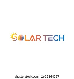 Innovative solar tech logo featuring a stylized sun and circuit elements, ideal for renewable energy companies, solar technology firms, and clean energy startups focused on innovation.
