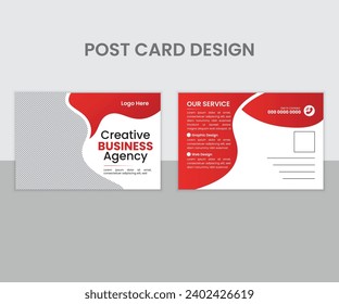 Innovative Solution Agency Business Post Card Design, Trusted Color Combination Corporate Post Card Template
Corporate business postcard template design set with blue, yellow, red and green color. dig