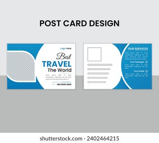 Innovative Solution Agency Business Post Card Design, Trusted Color Combination Corporate Post Card Template
Corporate business postcard template desi