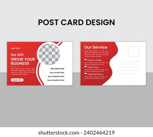 Innovative Solution Agency Business Post Card Design, Trusted Color Combination Corporate Post Card Template
Corporate business postcard template desi
