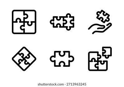 Innovative Solution icon set for business strategy, problem solving, startup branding and UI design