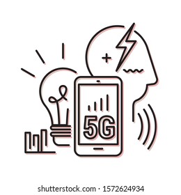Innovative Solutions using 5G Technology - Illustration as EPS 10 file