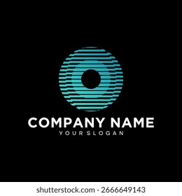 Innovative tech startup logo design, round logo, solution symbol