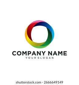 Innovative tech startup logo design, round logo, solution symbol