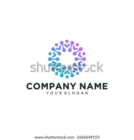 Innovative tech startup logo design, round logo, solution symbol