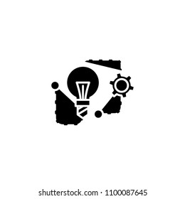 Innovative technologies black icon concept. Innovative technologies flat  vector symbol, sign, illustration.