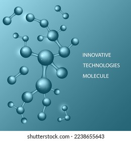 Innovative technologies Molecule vector illustration