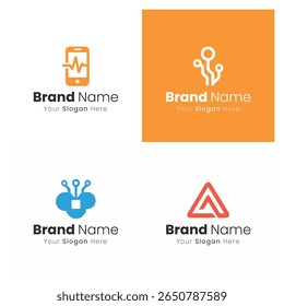 Innovative Technology Logo Design Concepts for Modern Brands Embracing Digital Transformation and Connectivity