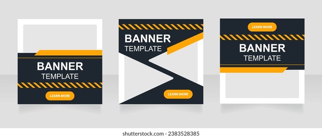 Innovative technology promotion web banner design template. Vector flyer with text space. Advertising placard with customized copyspace. Printable poster for advertising. Arial font used