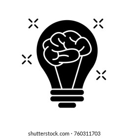 Innovative thinking glyph icon