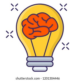 Innovative thinking vector icon.