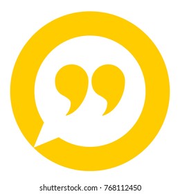 Innovative vector basic quotation marks template in quotes against the White backdrop. Creative banner illustration with a quote in a frame with quotes. Color paper template modern typography design