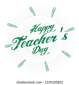 Innovative vector illustration for happy teacher's day poster, vector typography banner for  happy teacher's day.