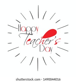 Innovative vector illustration for happy teacher's day poster, vector typography banner for happy teacher's day.