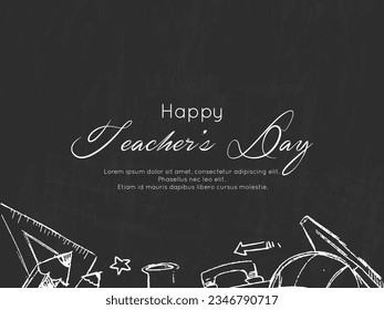 Innovative Vektorgrafik für das Happy Teacher's Day Poster, Vektorgrafik-Banner für den Happy Teacher's Day.