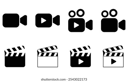 Ícone Inovador de Chamada de Vídeo para Conectar Pessoas no Mundo Inteiro