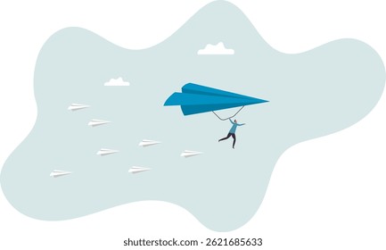 Innovative way to win business competition, think difference or choose our own winning direction, ambition and creativity .character for design.