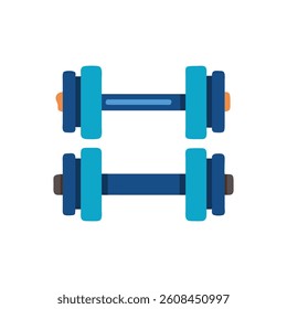 Innovative Weighted Dumbbells Icon. Design of Fitness and Gym Icons.