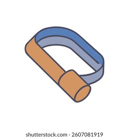 Innovative Yoga Strap Icon. Design of Fitness and Gym Icons.