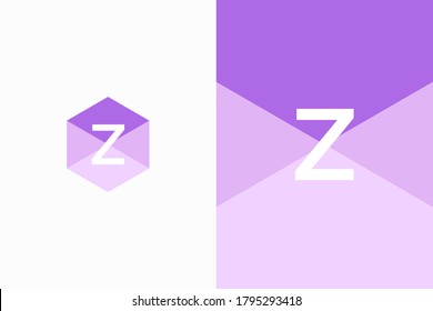 innovatives z-hexagonales Buchstabensymbol, alphabetische Vektorvorlage