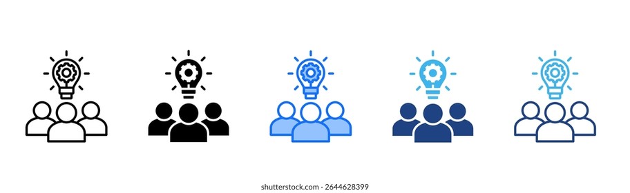 Conjunto de iconos de innovador colección de estilo múltiple
