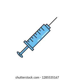 inoculation color line icon. medic vector themes. Editable Stroke. simple design symbol
