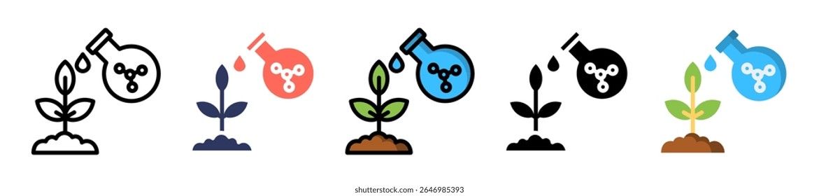 Ícone de Química Inorgânica Ilustração de Múltiplos Vetores
