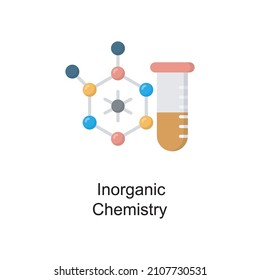 Inorganic Chemistry vector Flat Icon Design illustration. Educational Technology Symbol on White background EPS 10 File