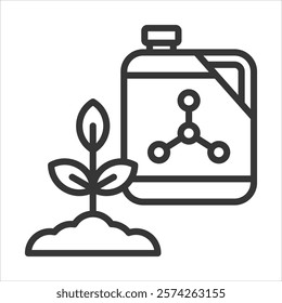 Inorganic Matter Icon Vector Illustration Outline