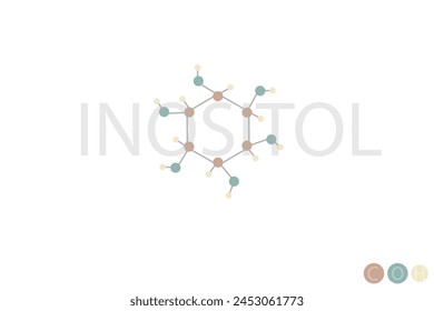 fórmula química esquelética molecular de inositol